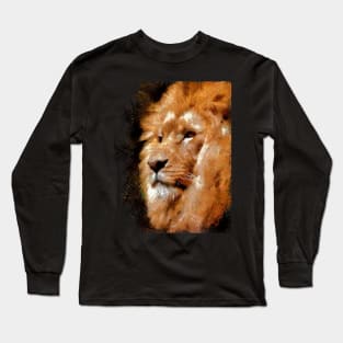 Big head of african lion Long Sleeve T-Shirt